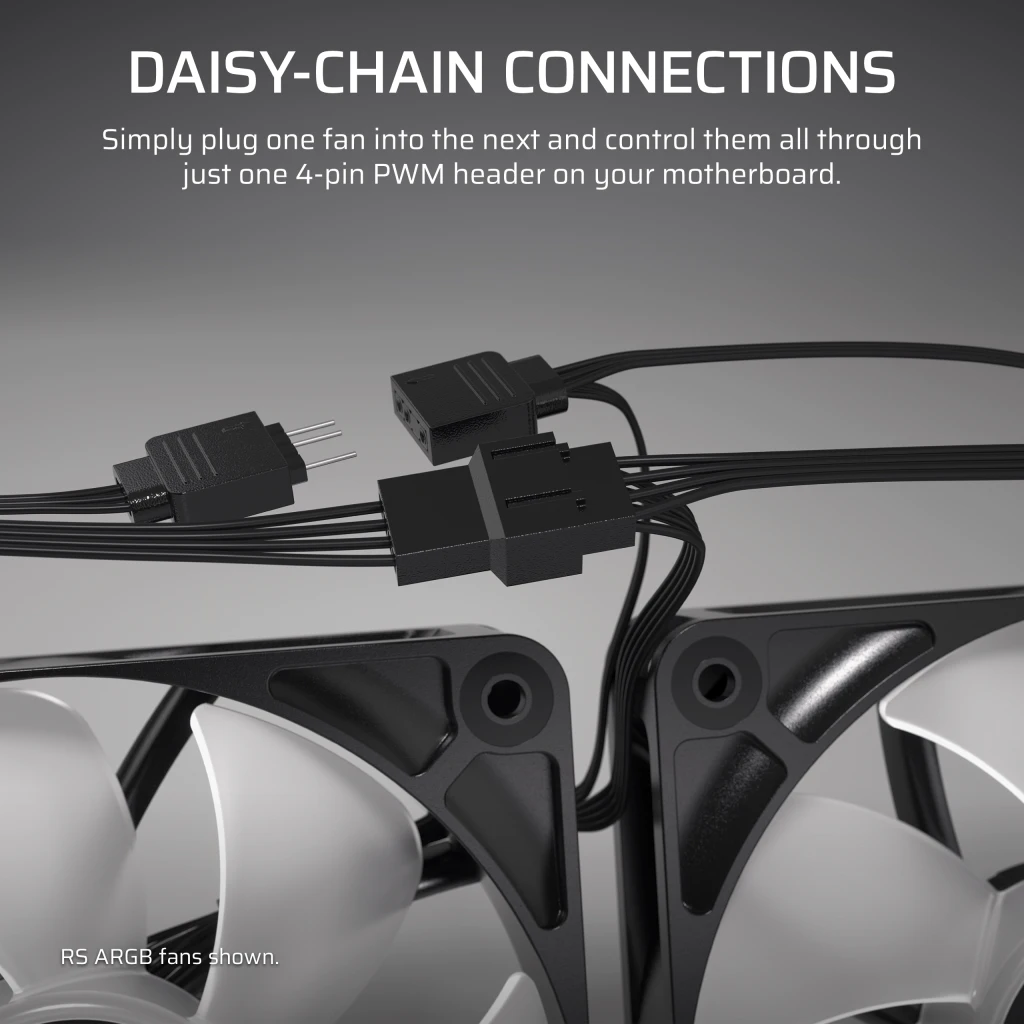Corsair RS140 140mm PWM Fan - White thumbnail 3