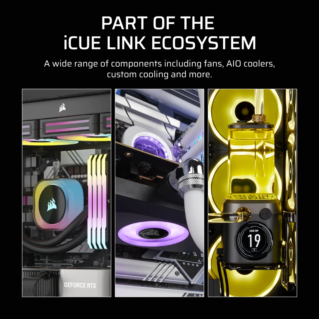 iCUE LINK RX140 MAX 140mm PWM Thick Fans Starter Kit