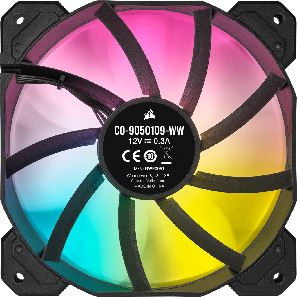 iCUE SP120 RGB Fan CORE Triple Lighting Pack PWM — ELITE Performance with Node 120mm