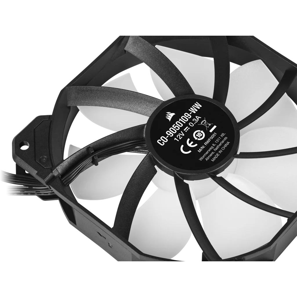 iCUE SP120 Pack with ELITE PWM — Performance Fan Lighting Node 120mm Triple CORE RGB