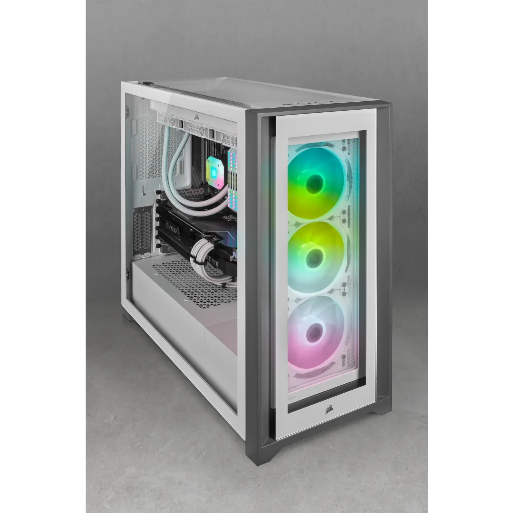 iCUE SP120 with Fan Performance Pack PWM RGB ELITE — 120mm Lighting CORE White Triple Node