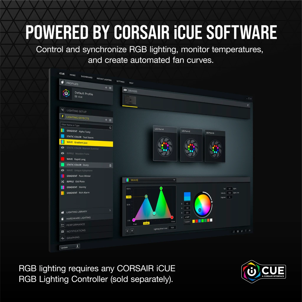 Corsair Ventilateur PC iCUE SP140 RGB ELITE Performance PWM
