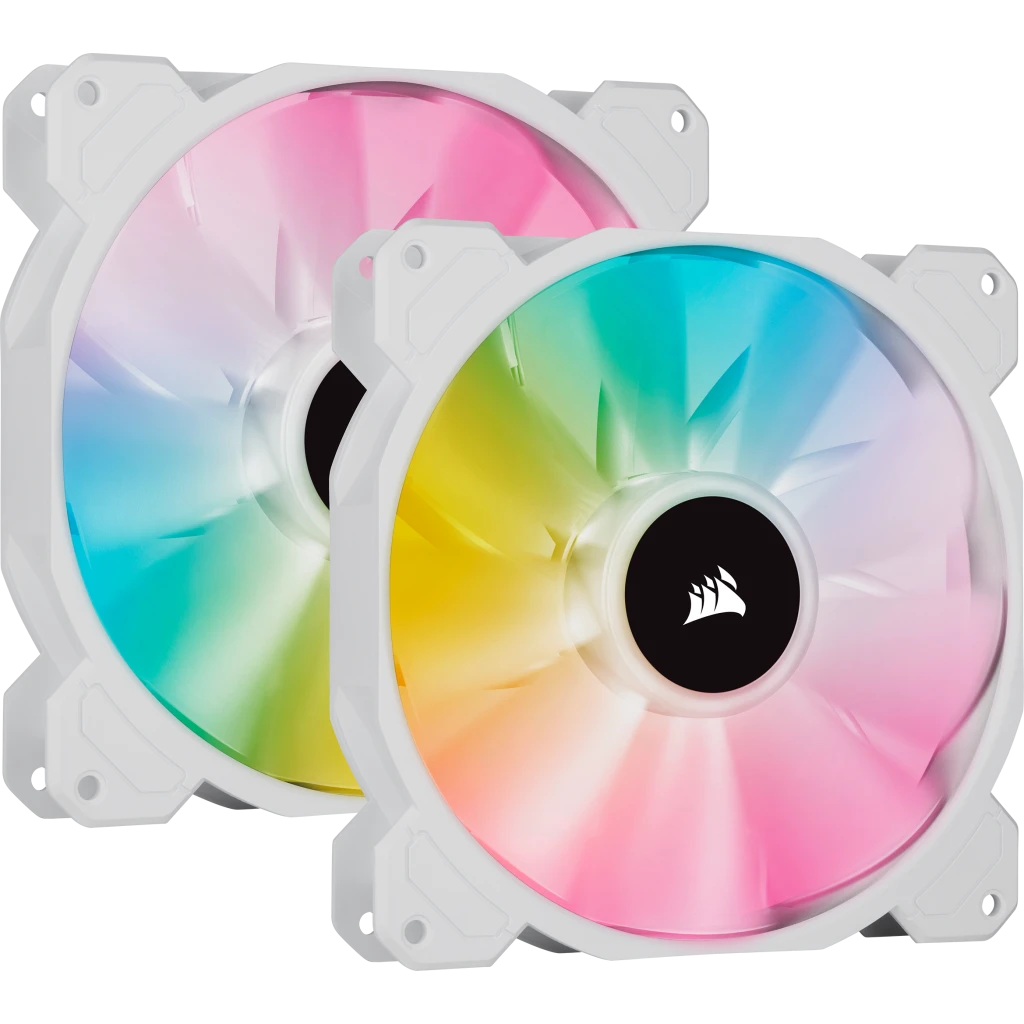 iCUE SP140 RGB ELITE Performance 140mm White PWM Fan — Dual Fan Kit with  Lighting Node CORE