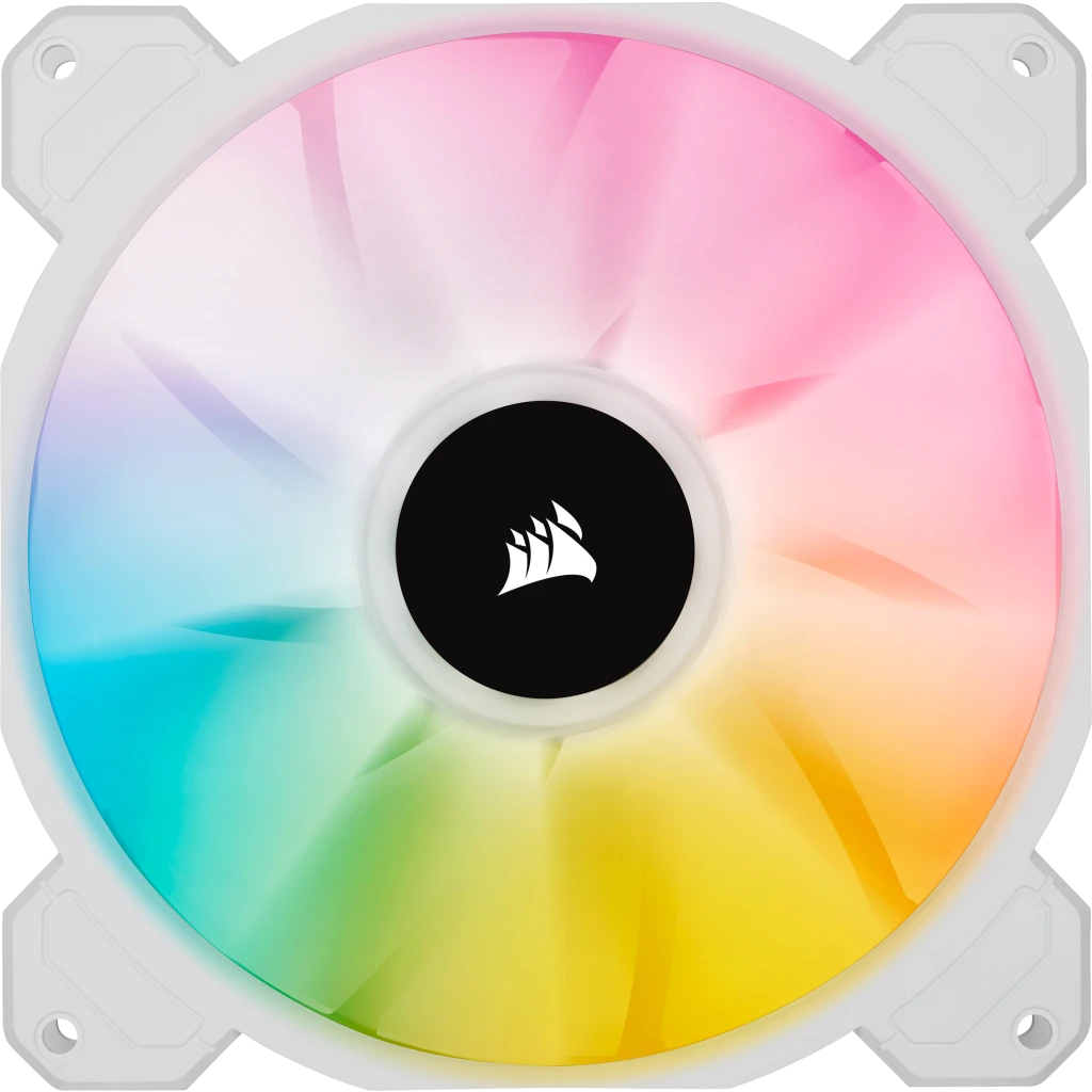 iCUE SP140 RGB ELITE Performance 140mm White PWM Fan — Dual