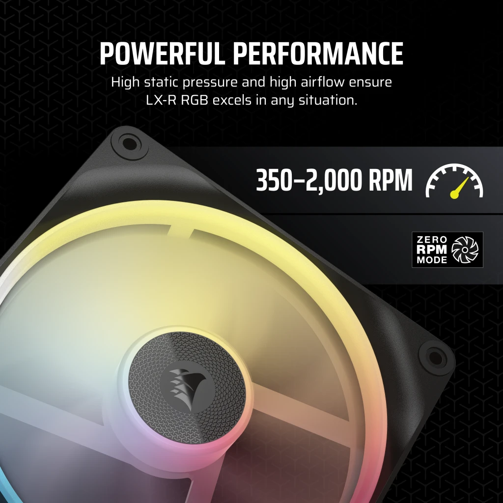 iCUE LINK LX140-R RGB 140mm PWM Reverse Fans Starter Kit