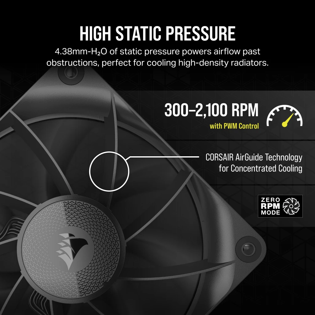 Corsair iCUE LINK RX120 120mm PWM Single Fan Expansion thumbnail 4