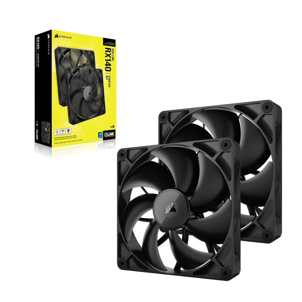 iCUE LINK RX140 140mm PWM Fan Twin Starter Kit