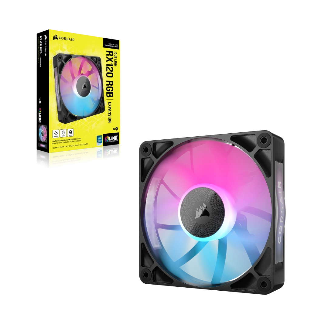 iCUE LINK RX120 RGB 120mm PWM Single Fan Expansion