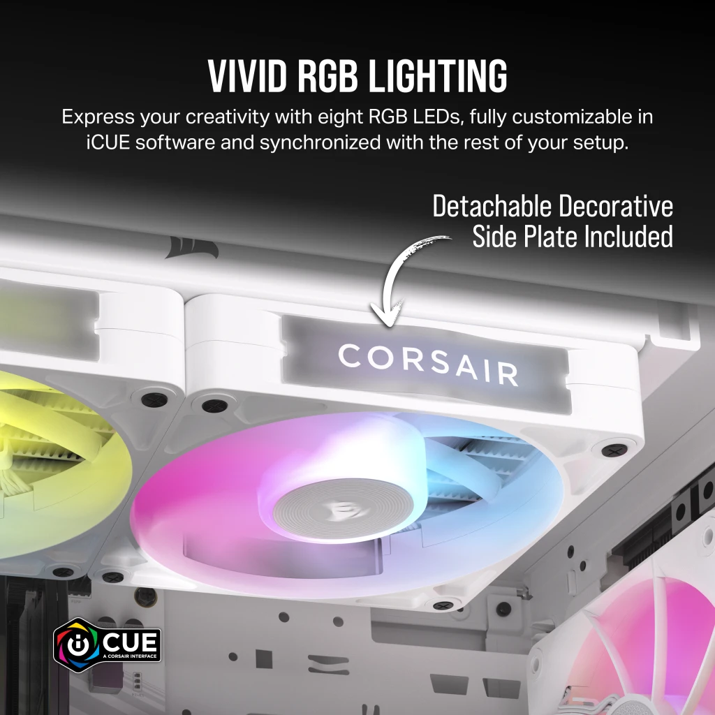 iCUE LINK RX140 RGB 140mm PWM Single Fan Expansion - White