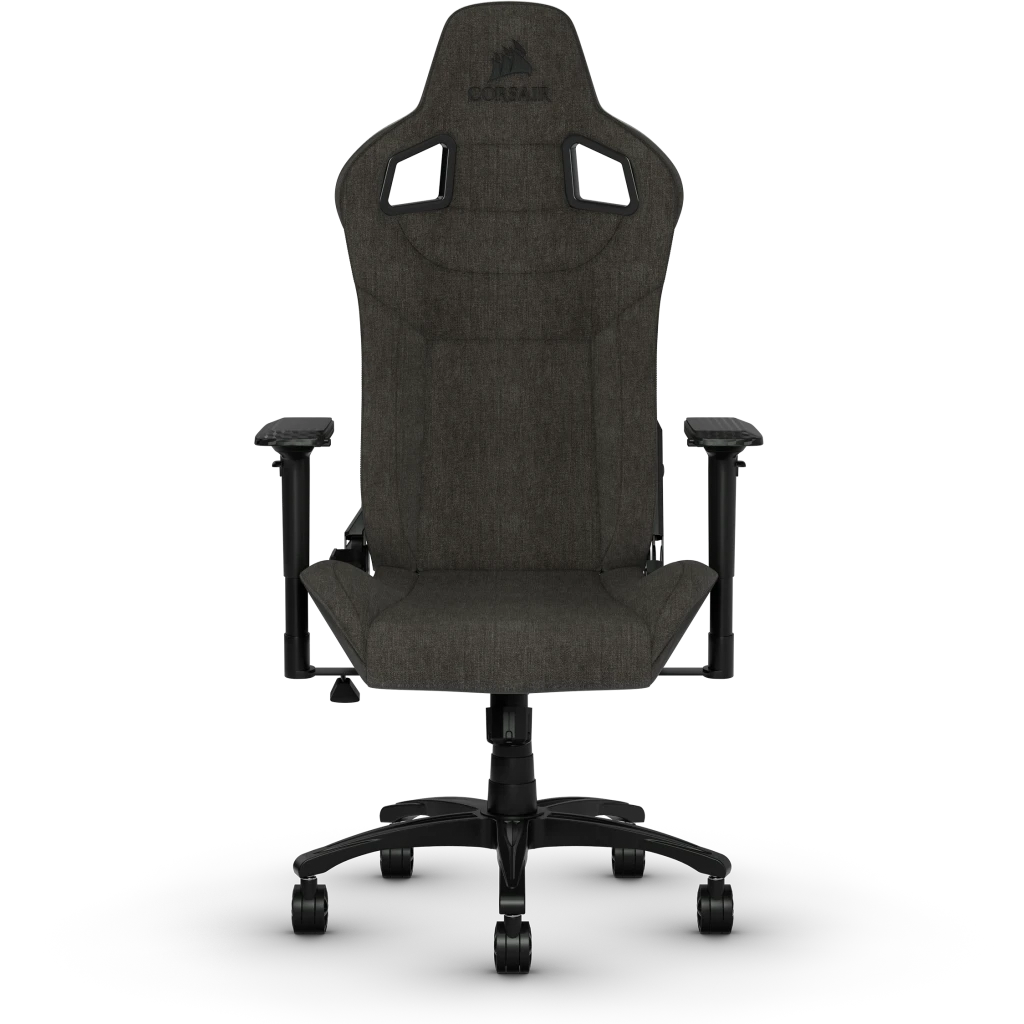 Silla de escritorio Corsair T3 Rush gamer ergonómica gris y charcoal con  tapizado de tela