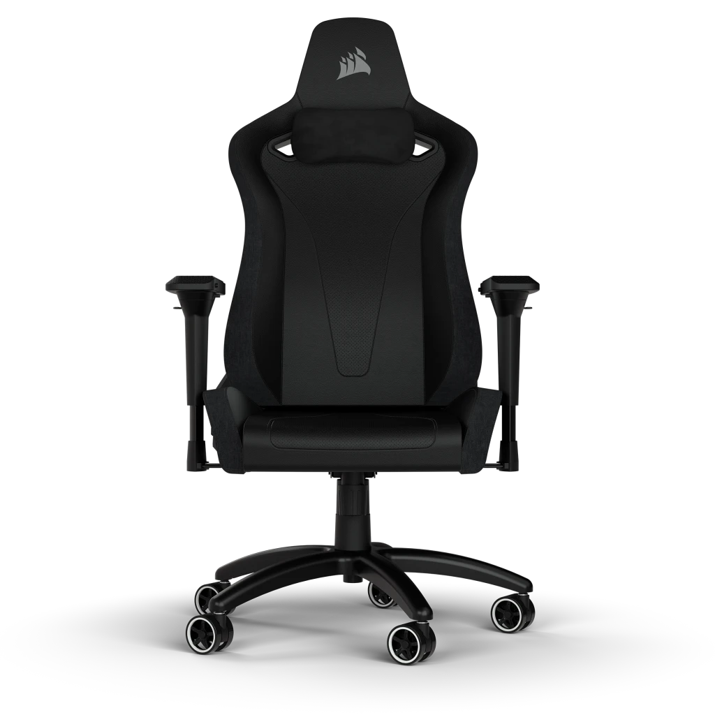 TC200 Gaming Chair – Plush Leatherette – Black/Black