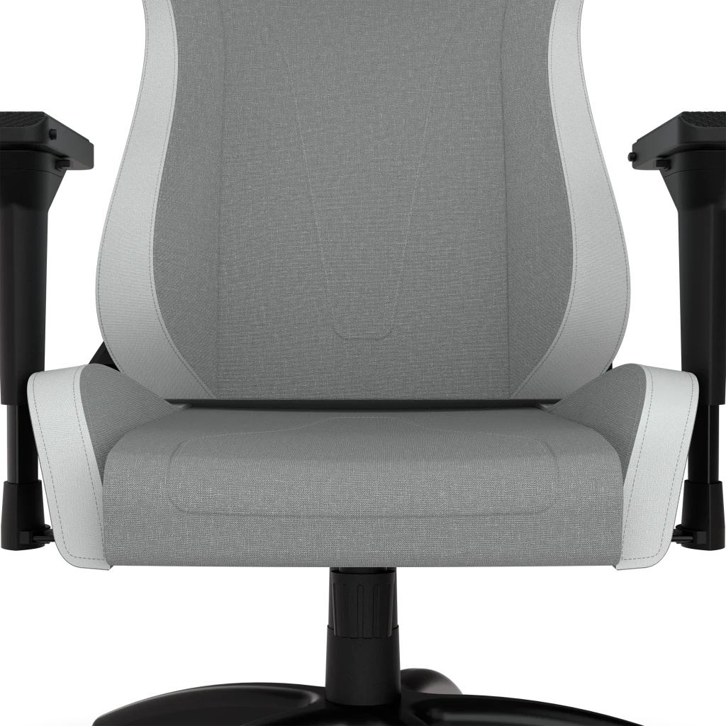 TC200 Grey/White Soft Gaming Fabric Light Chair – –