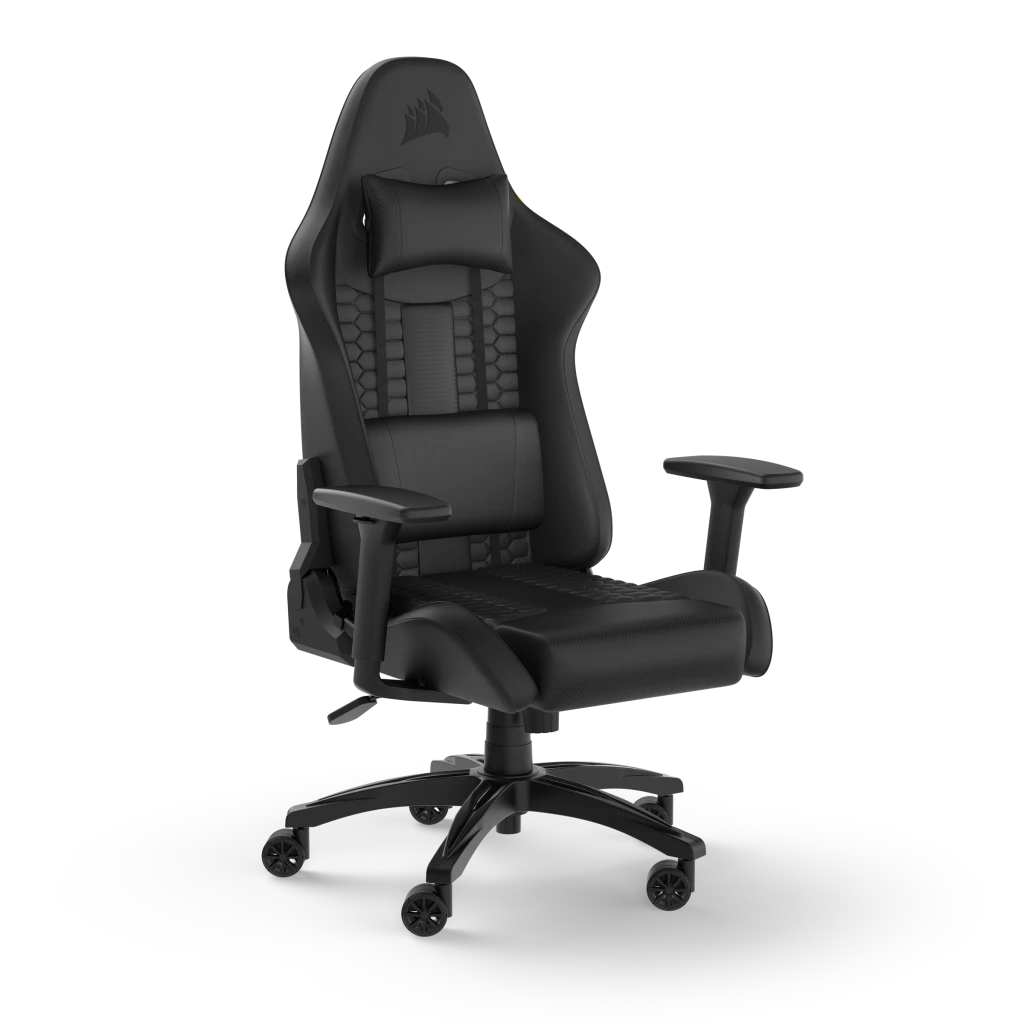 TC100 RELAXED Gaming Chair Black/Black Leatherette 