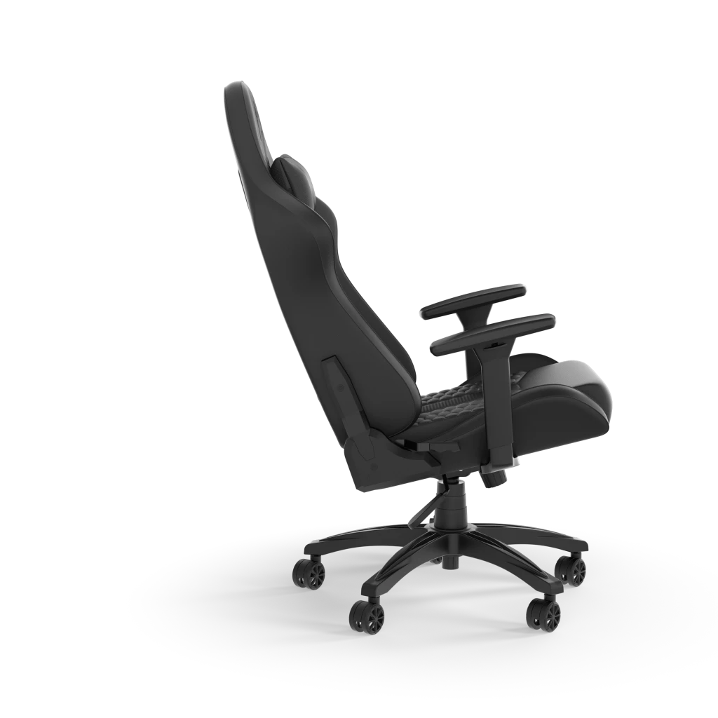 TC100 RELAXED Gaming Chair - Black/Black Leatherette