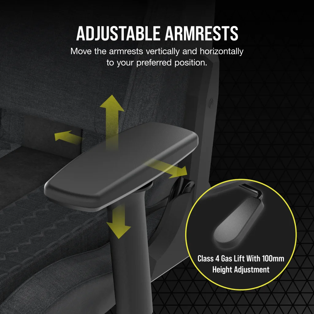 TC100 RELAXED Gaming Chair - Fabric Black/Grey