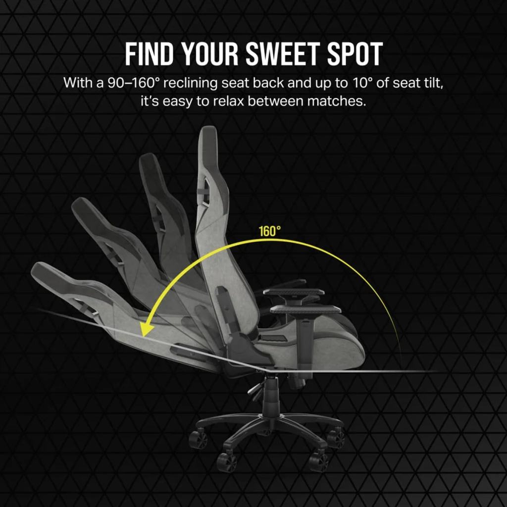 Corsair Gaming Chair T3 Rush Fabric Gaming Chair, Racing-Inspired Design,  Soft Fabric Exterior