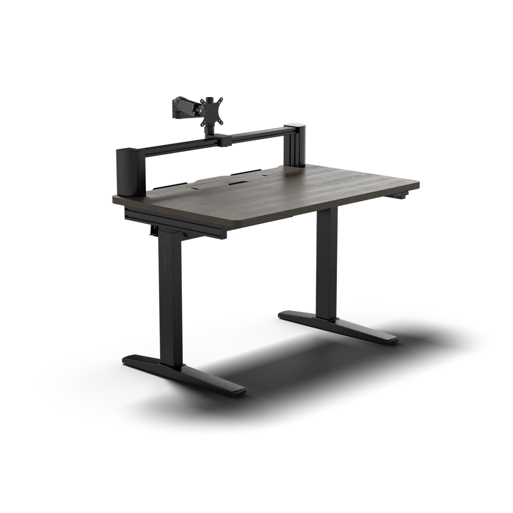 Bureau Platform:4 Elevate - Bois, teinte noyer foncé