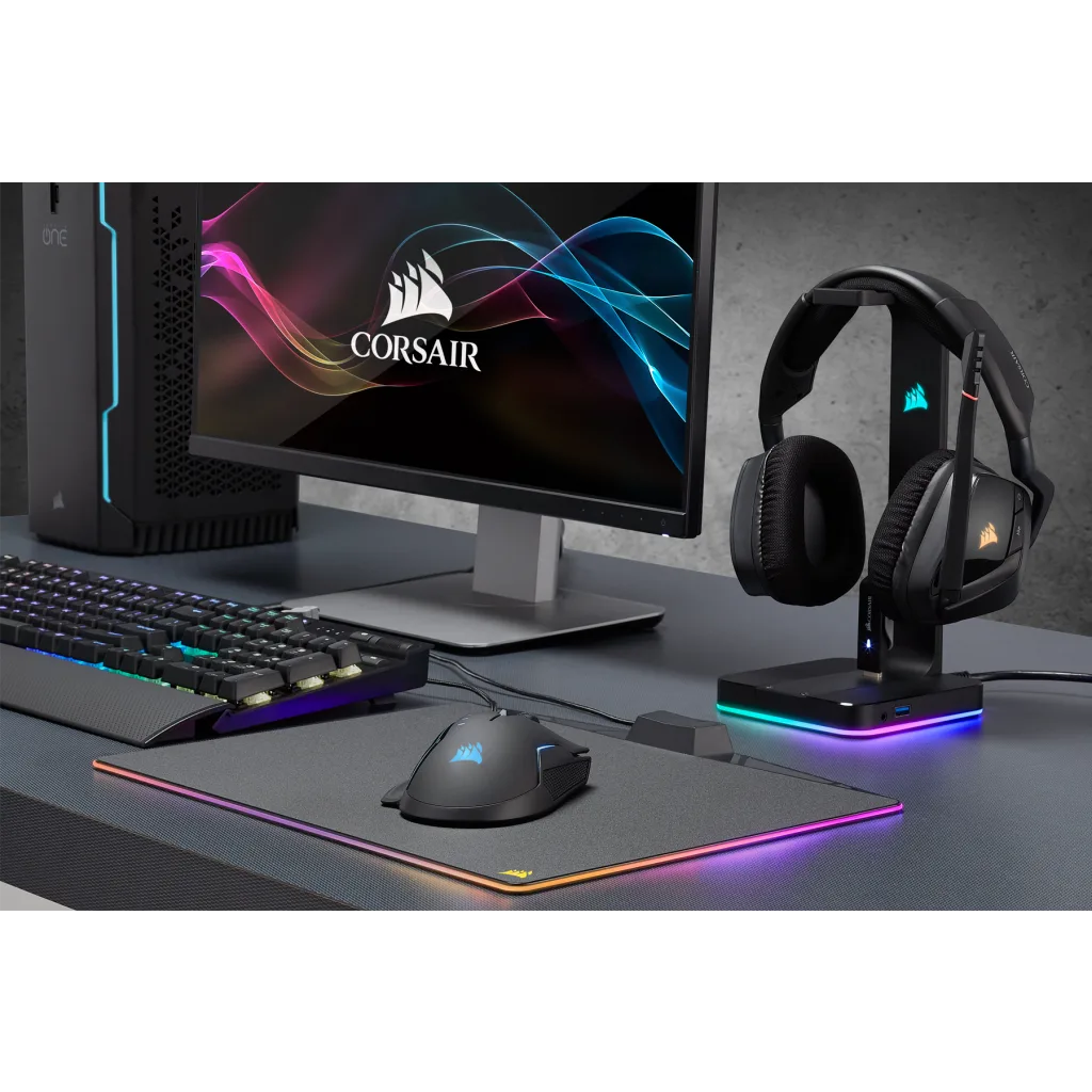 SUPPORT CASQUE CORSAIR ST100 RGB - Rent Gaming Computer