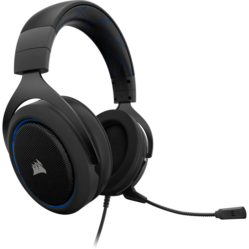 【中古】「非常に良い」Corsair コルセア HS50 PRO STEREO Blue ゲーミングヘッドセット PC PS4 Switch CA-9011217-AP SP889 HS50 Stereo Gaming Headset — Blue