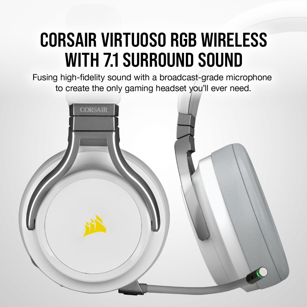 VIRTUOSO RGB WIRELESS High-Fidelity Gaming Headset — White