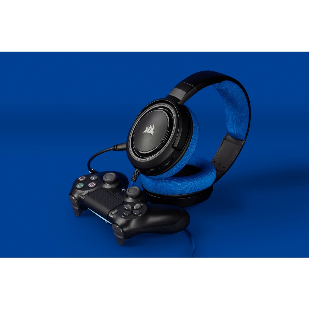Auriculares Corsair HS35 Gamer Stereo Gaming Azul - CA-9011196-NA