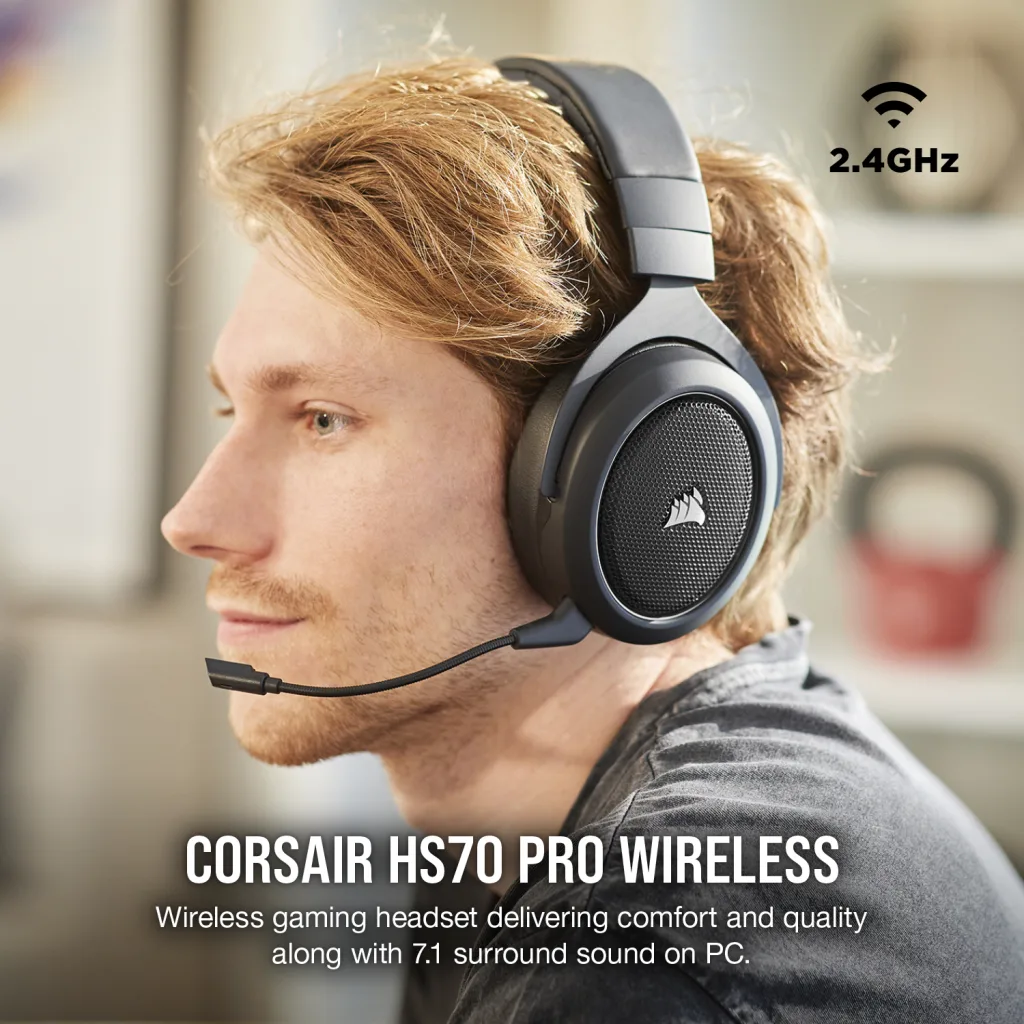 HS70 PRO WIRELESS Gaming Headset — Carbon (AP)