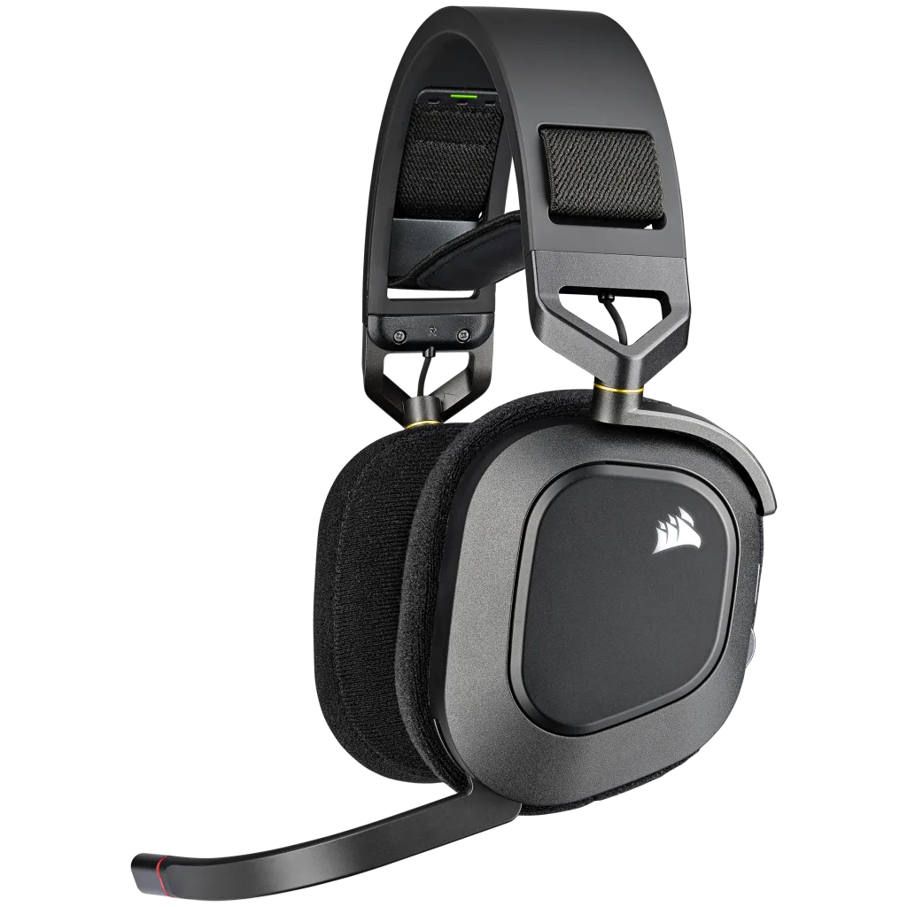 HS80 RGB WIRELESS Premium Gaming Headset with Spatial Audio — Carbon (AP)