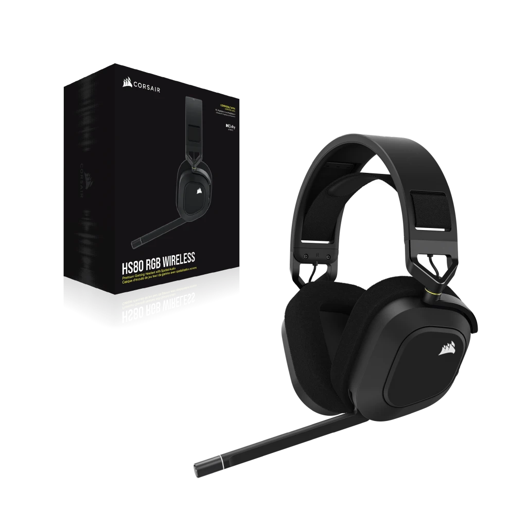 HS80 RGB WIRELESS Premium Gaming Headset with Spatial Audio