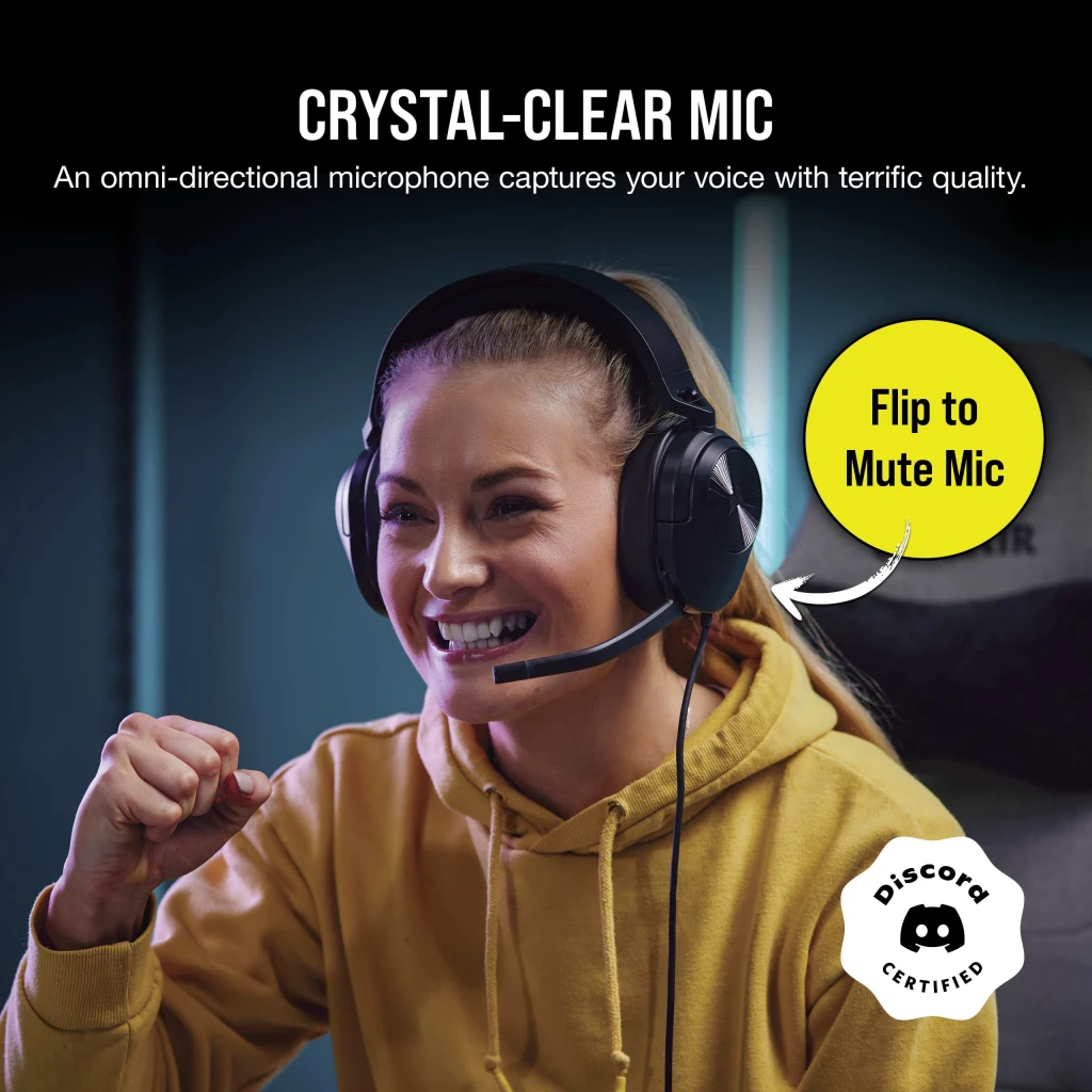 HS55 STEREO Wired Gaming Headset — Carbon (AP)