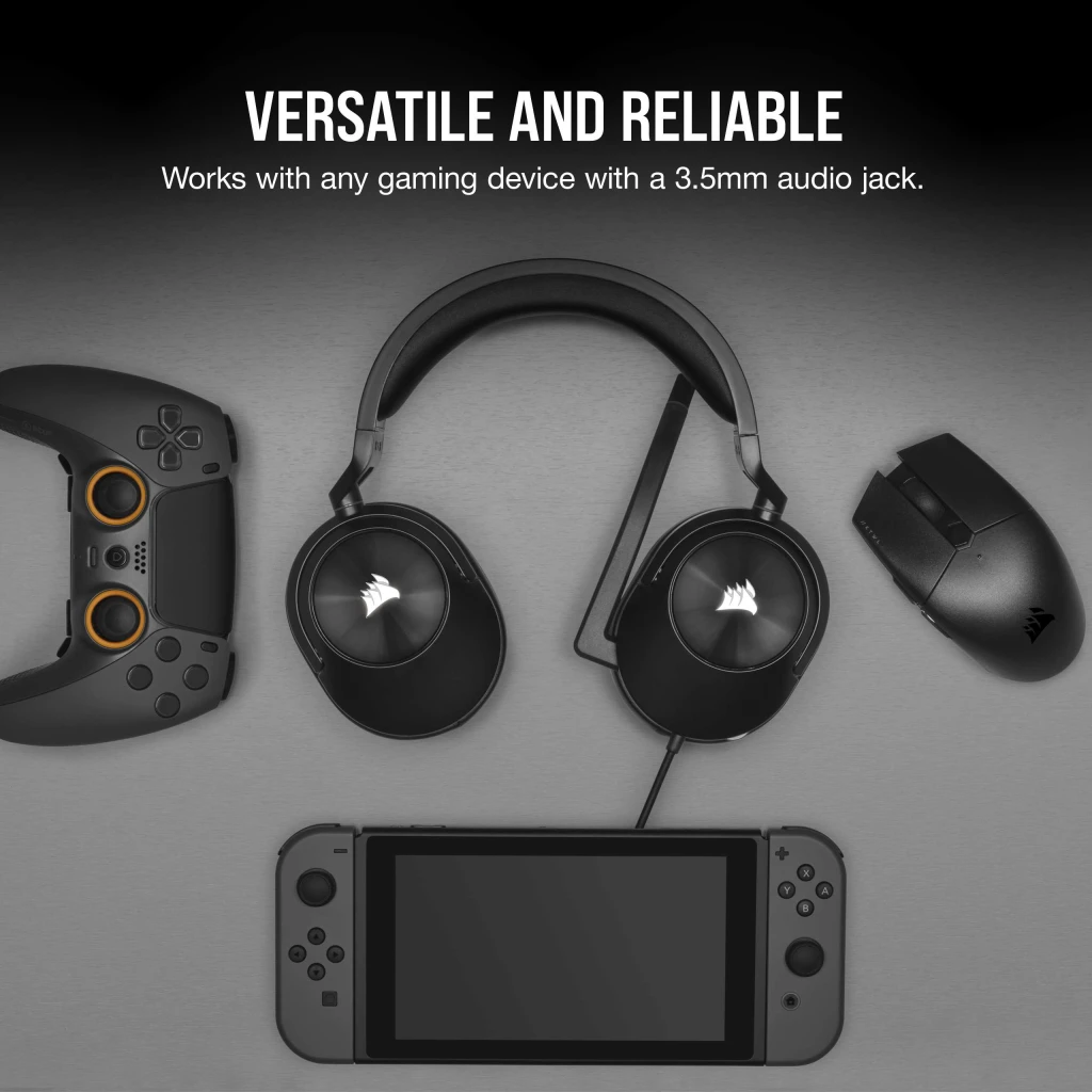 HS55 STEREO Wired Gaming Headset — Carbon (AP)