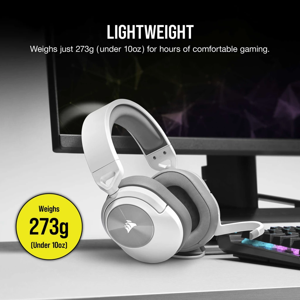 HS55 STEREO Wired Gaming Headset — White (AP)