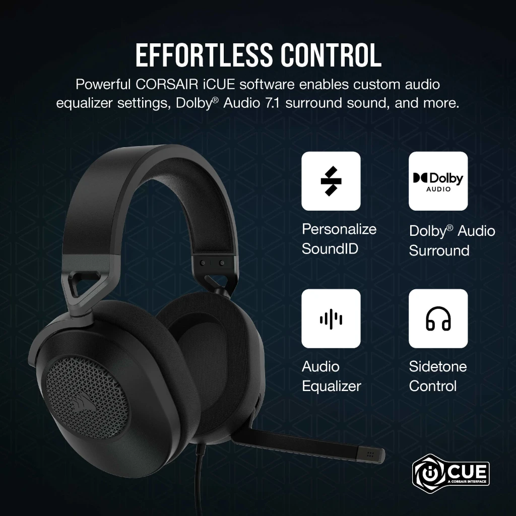 HS65 SURROUND Wired Gaming Headset — Carbon (AP)