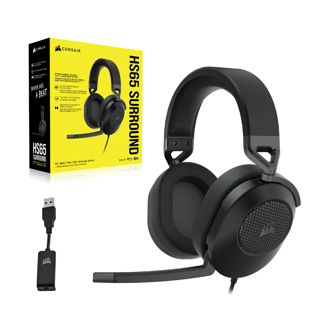 SURROUND Wired Headset — Gaming HS65 Carbon