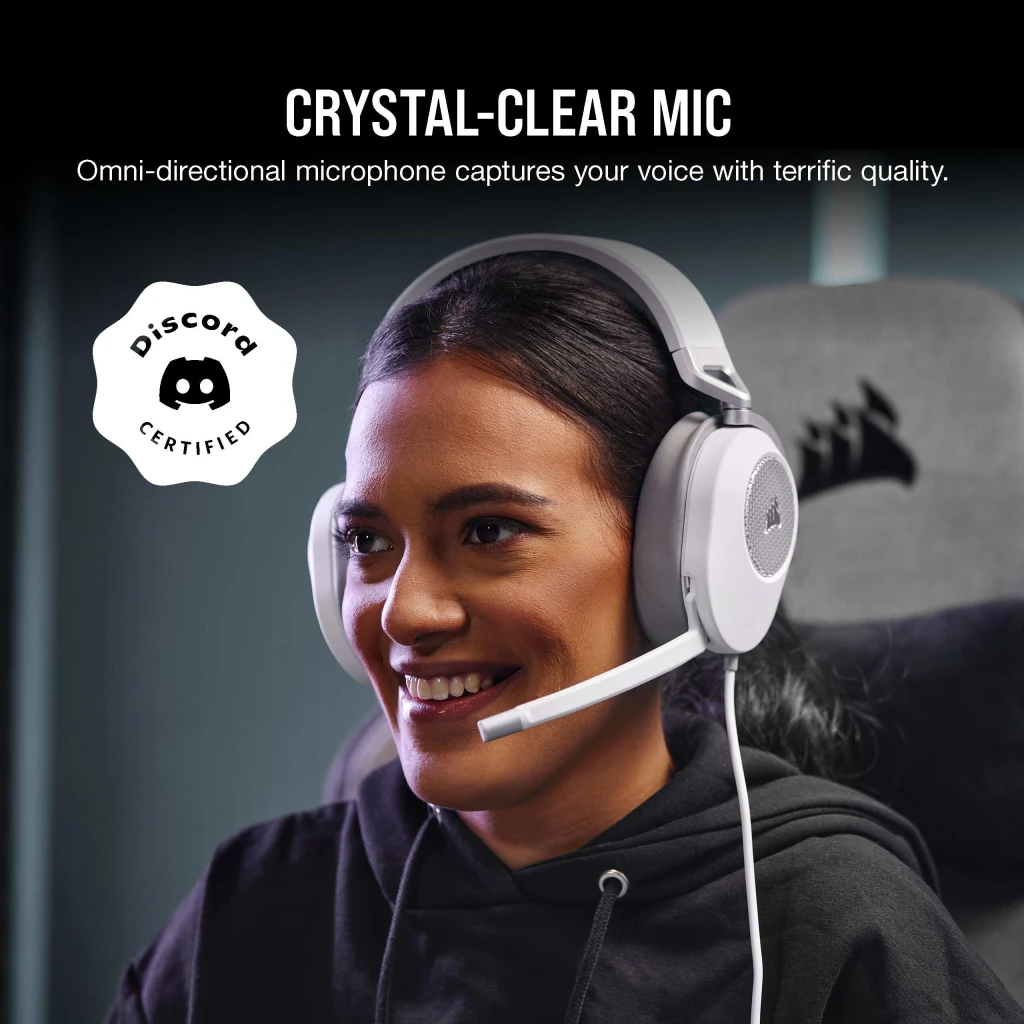 HS65 SURROUND Wired Gaming Headset — White (AP)