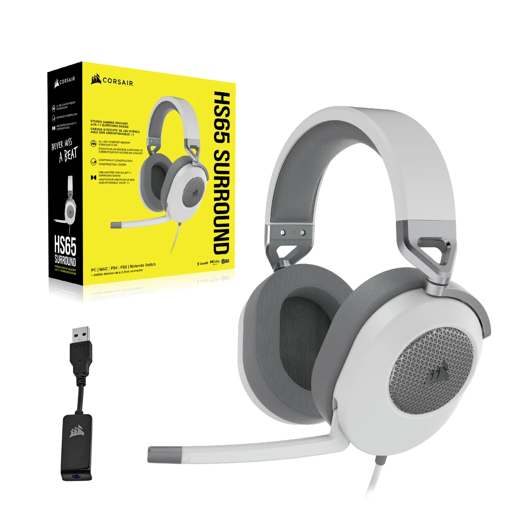 HS65 SURROUND Wired Gaming Headset — White (CN) HS65 SURROUND Wired Gaming Headset — White (CN)