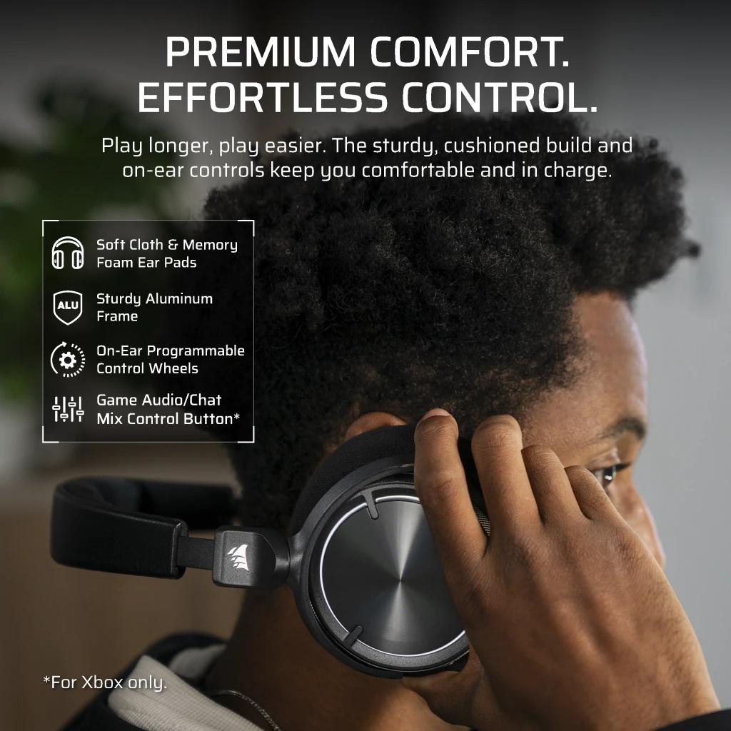 Corsair VIRTUOSO MAX WIRELESS for XBOX Gaming Headset, Carbon thumbnail 8