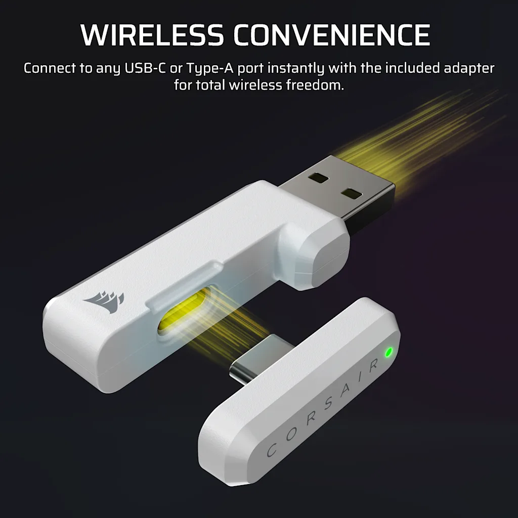 Corsair HS35 v3 Wireless Gaming Headset - White thumbnail 4