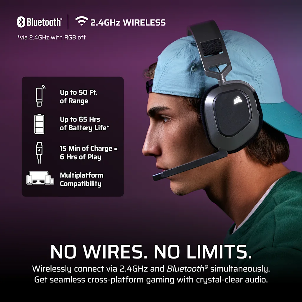 Corsair HS80 MAX Premium Wireless Gaming Headset for Xbox with Spatial Audio thumbnail 4