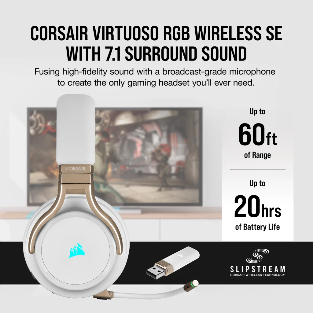 NEW Corsair VIRTUOSO RGB Wireless High-Fidelity Gaming Headset