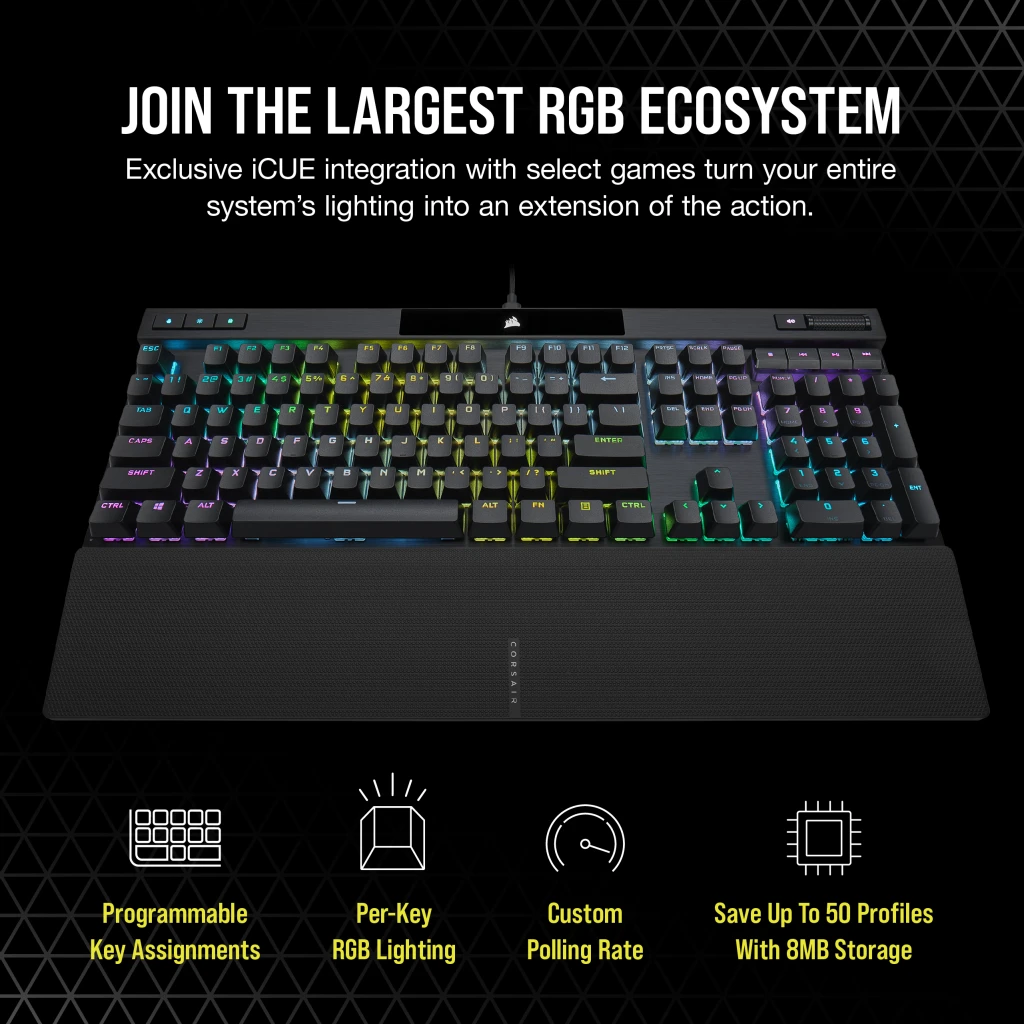 Teclado Corsair K70 RGB PRO Mechanical Gaming Keyboard CHERRY