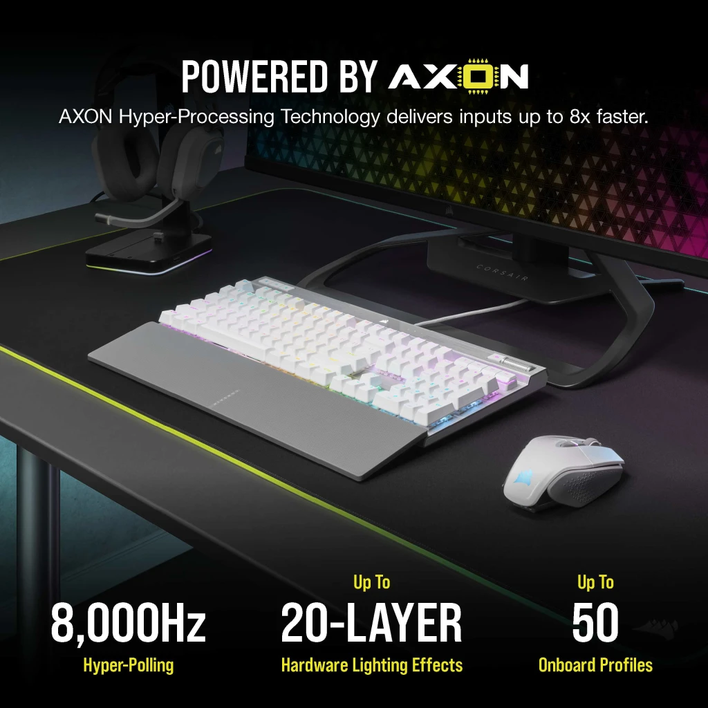 K70 PRO RGB Optical-Mechanical Gaming Keyboard with PBT DOUBLE 