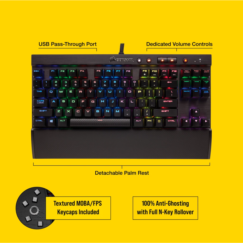 Corsair　Gaming K65 RGB RAPIDFIRE CH-9110014-JP K65 RGB RAPIDFIRE Compact Mechanical Gaming Keyboard