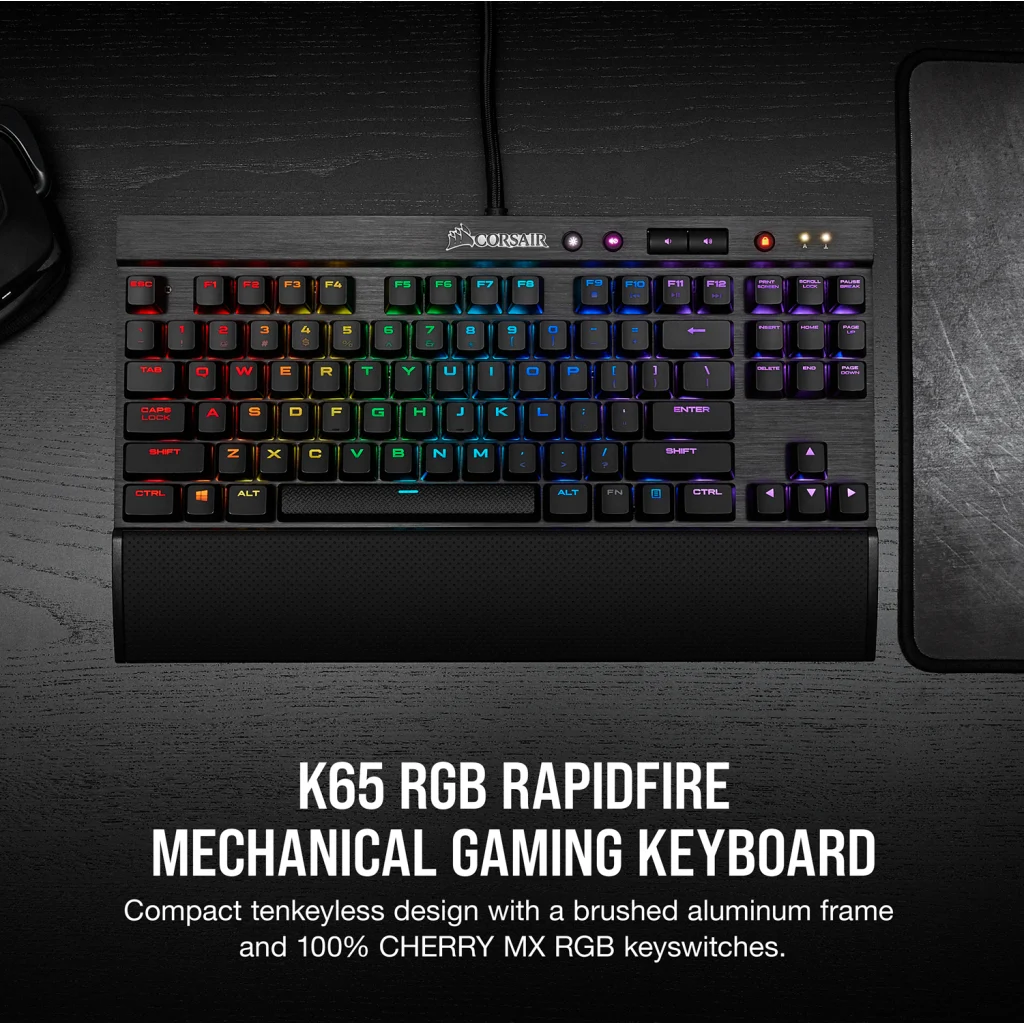 K65 RGB RAPIDFIRE Compact Mechanical Gaming Keyboard