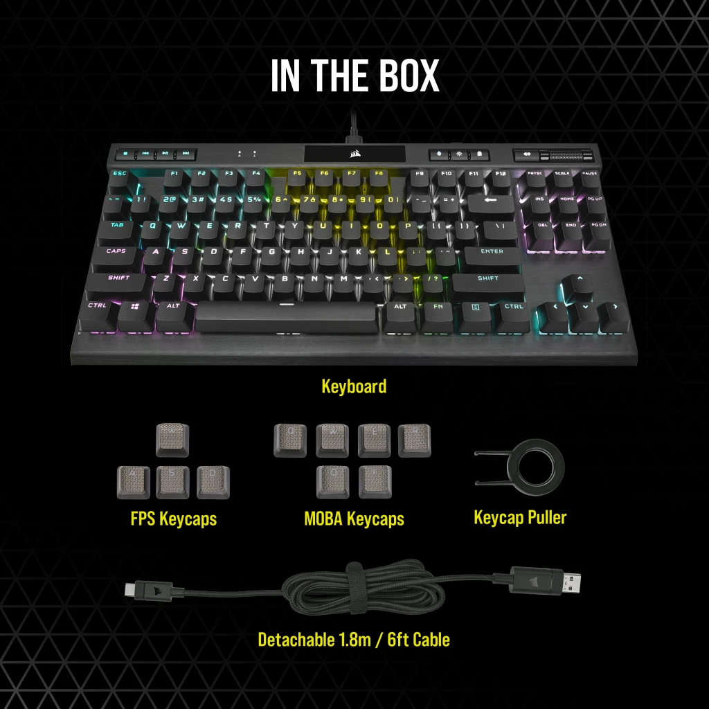 K70 RGB TKL CHAMPION SERIES Mechanical Gaming Keyboard — CHERRY MX