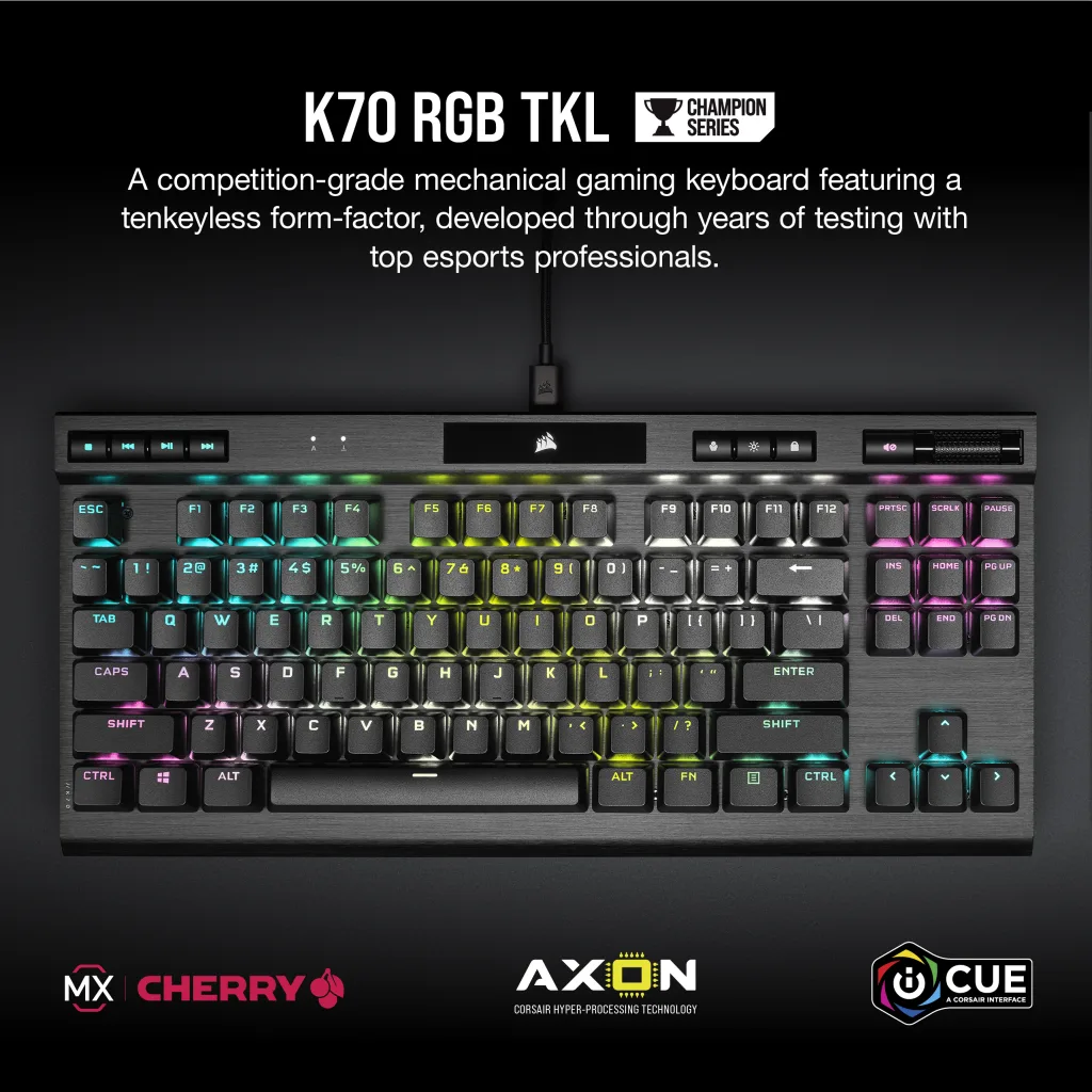 K70 RGB TKL CHAMPION SERIES Mechanical Gaming Keyboard