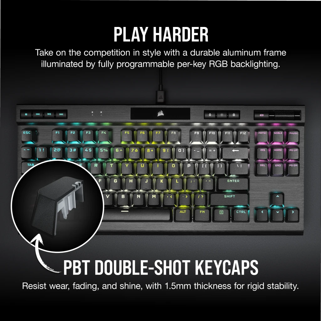 キーボード CORSAIR K70 RGB TKL CH-9119010-JP K70 RGB TKL CHAMPION SERIES Optical-Mechanical Gaming Keyboard