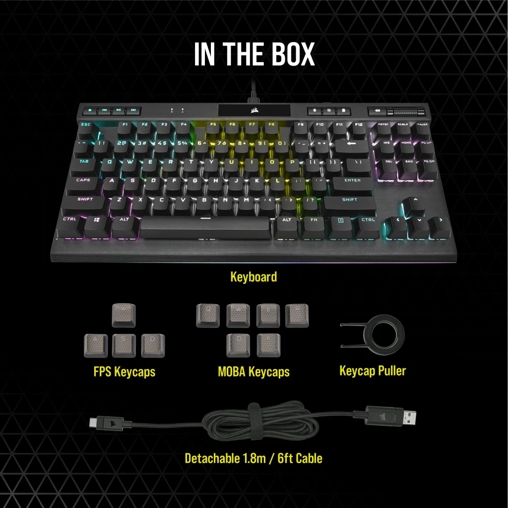K70 RGB TKL CHAMPION SERIES Mechanical Gaming Keyboard — CHERRY MX 