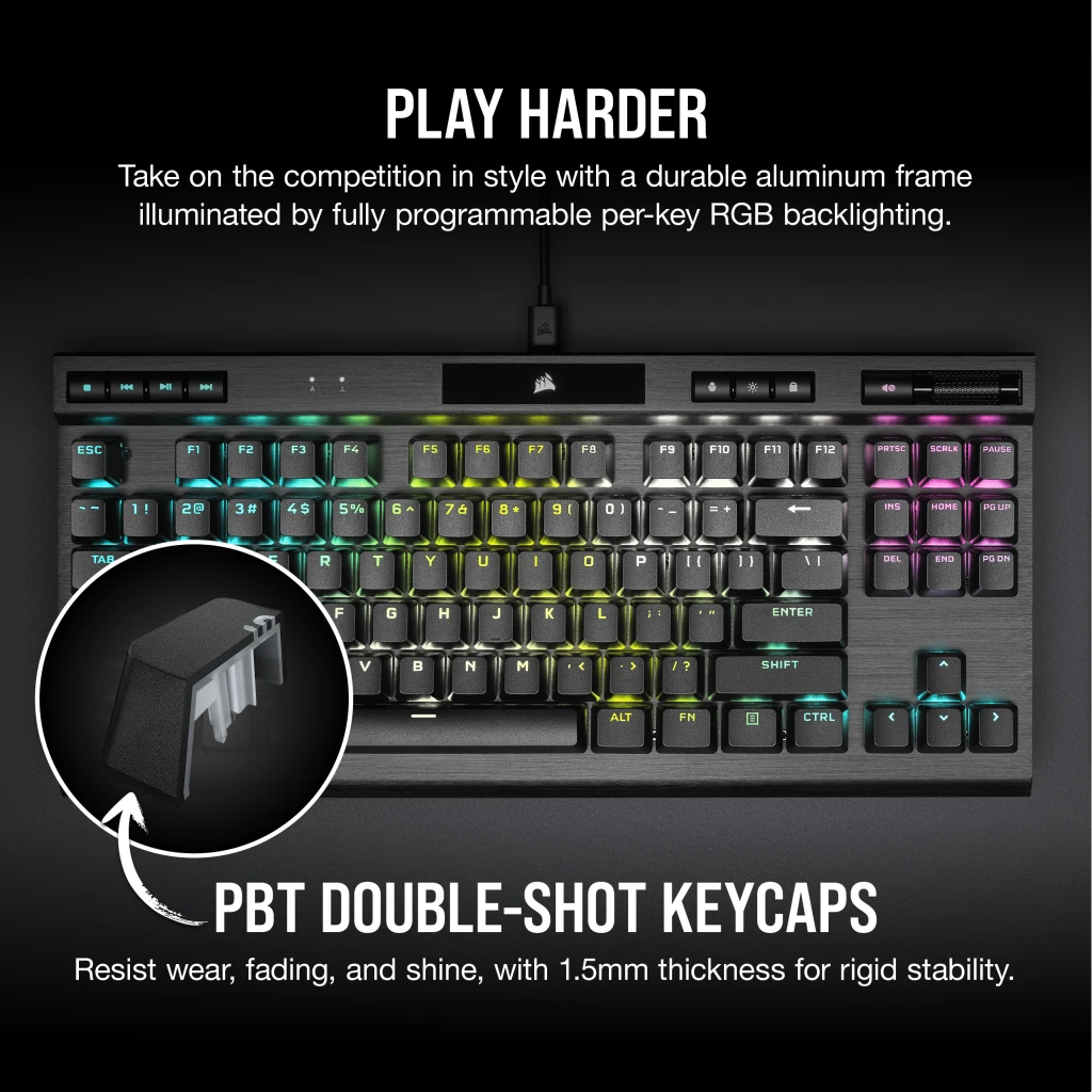 K70 RGB TKL CHAMPION SERIES Mechanical Gaming Keyboard — CHERRY MX