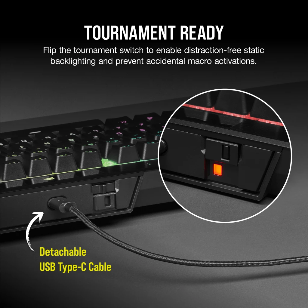 K70 RGB TKL CHAMPION SERIES Mechanical Gaming Keyboard — CHERRY MX 