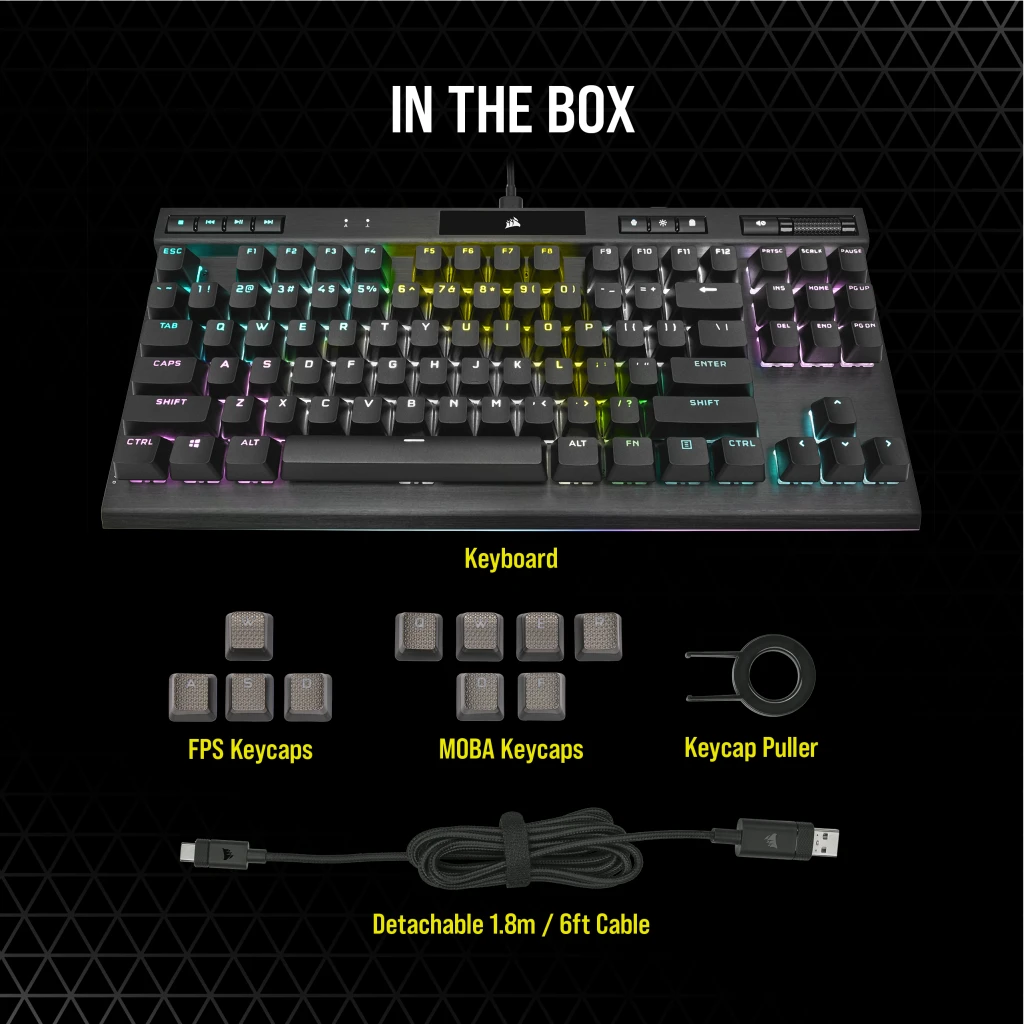 K70 RGB TKL CHAMPION SERIES Mechanical Gaming Keyboard — CHERRY MX